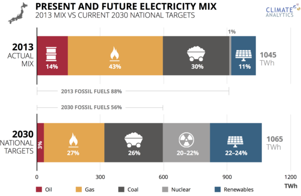 Japan's present and future electricity mix