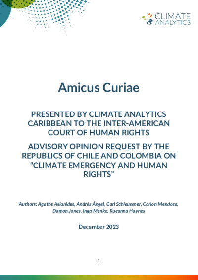 Advisory opinion on "Climate emergency and human rights"