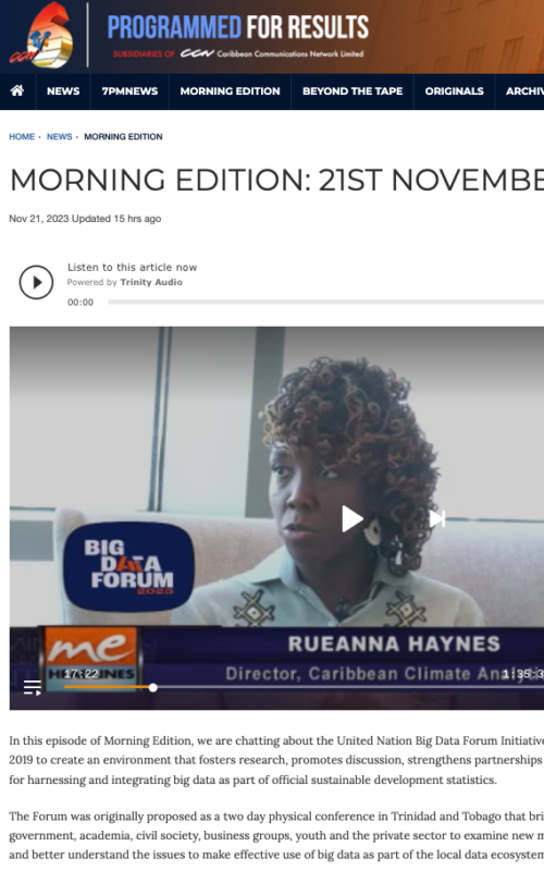 Rueanna Haynes on CNC TV6