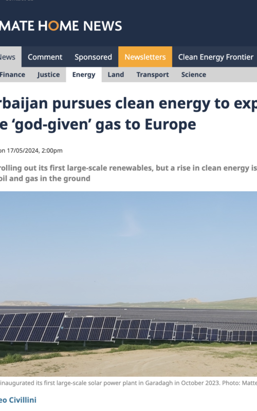 Azerbaijan pursues clean energy to export more ‘god-given’ gas to Europe