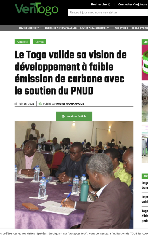 Togo validates its low-carbon development vision