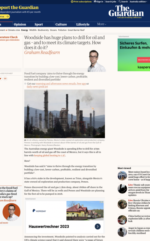 Woodside has huge plans to drill for oil and gas – and to meet its climate targets. How does it do it?