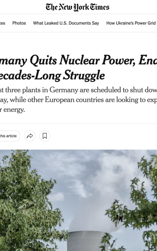 Germany Quits Nuclear Power, Ending a Decades-Long Struggle