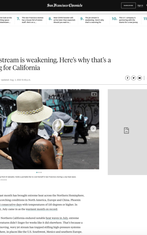 The jet stream is weakening. Here’s why that’s a warning for California.
