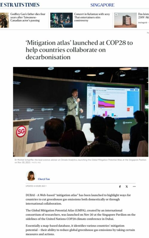 ‘Mitigation atlas’ launched at COP28 to help countries collaborate on decarbonisation