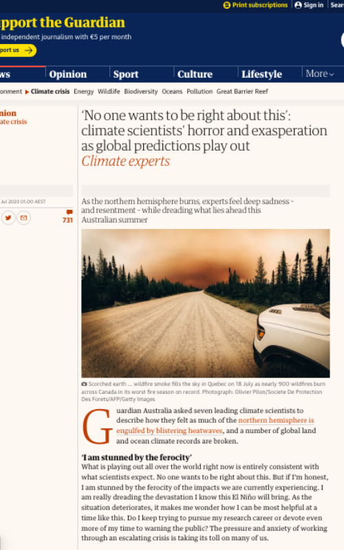 ‘No one wants to be right about this’: climate scientists’ horror and exasperation as global predictions play out
