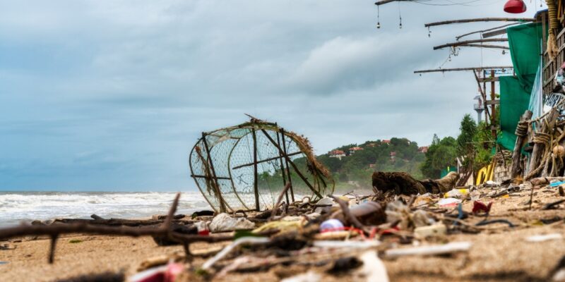 Tropical storm damage in the Indian Ocean