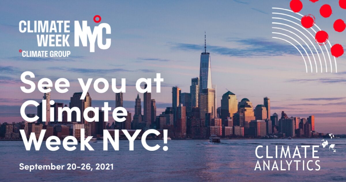 Climate Analytics | Climate Analytics at New York City Climate Week…