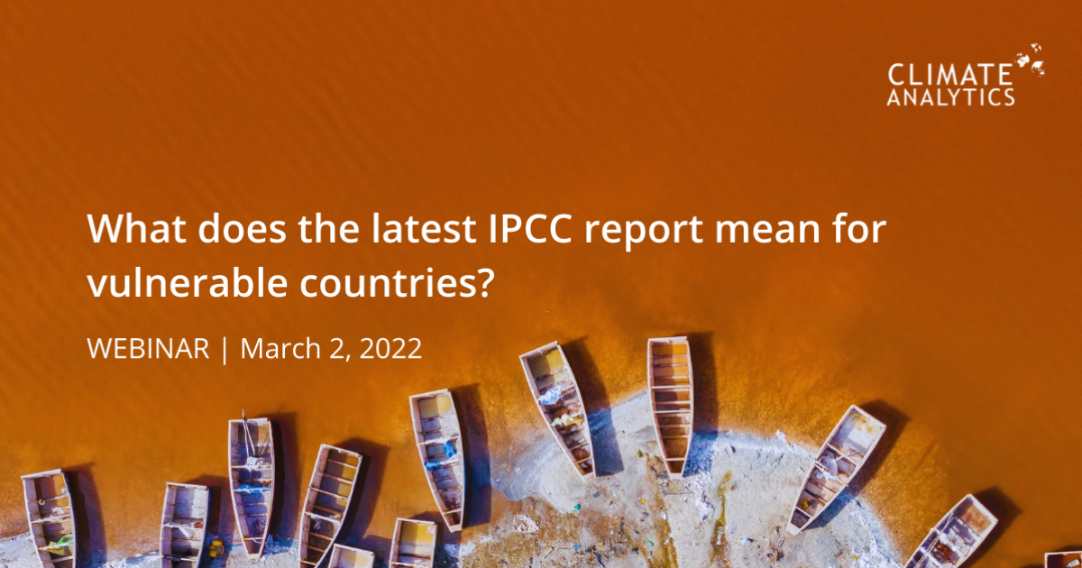 Climate Analytics | What does the latest IPCC report mean for…