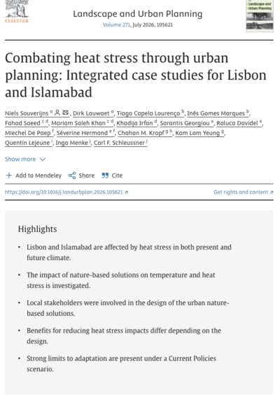 Combating heat stress through urban planning: Integrated case studies for Lisbon and Islamabad