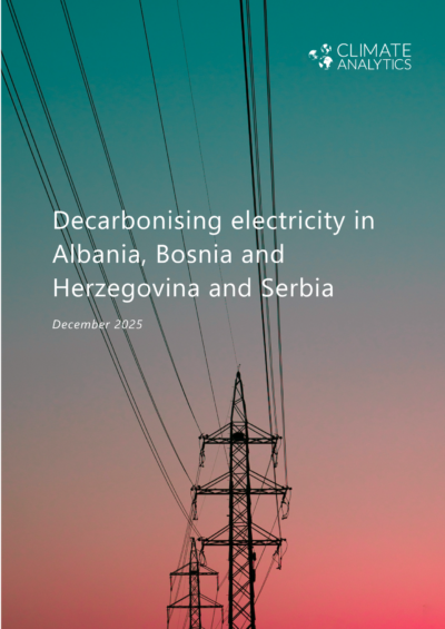 Decarbonising electricity, cement, iron and steel, and chemicals in Albania, Bosnia and Herzegovina and Serbia