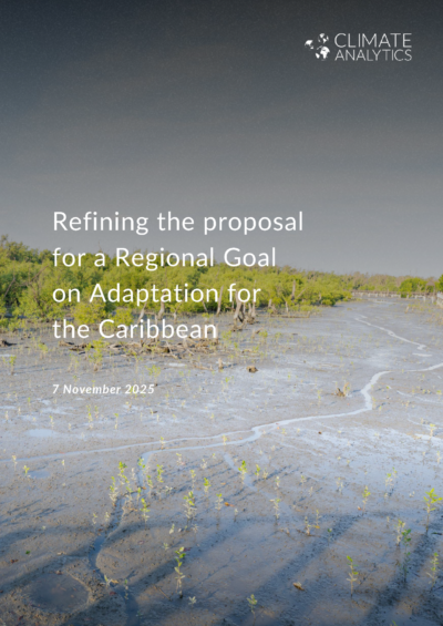 Refining the proposal for a Regional Goal on Adaptation for the Caribbean