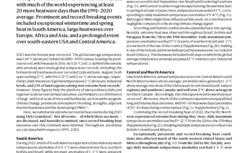 Extreme terrestrial heat in 2023