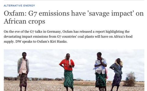 Oxfam: G7 emissions have 'savage impact' on African crops