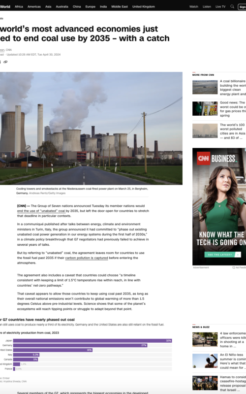The world’s most advanced economies just agreed to end coal use by 2035 – with a catch