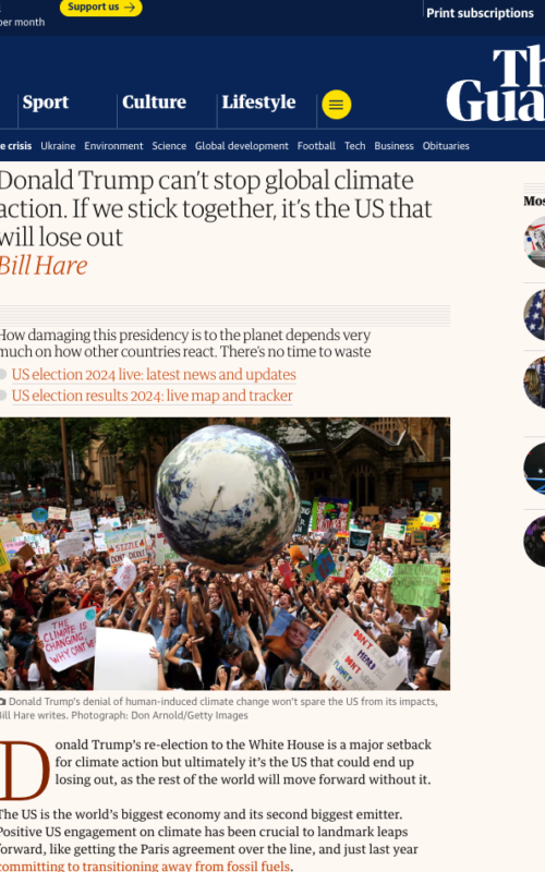 Donald Trump can’t stop global climate action. If we stick together, it’s the US that will lose out