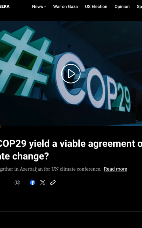 Will COP29 yield a viable agreement on climate change?