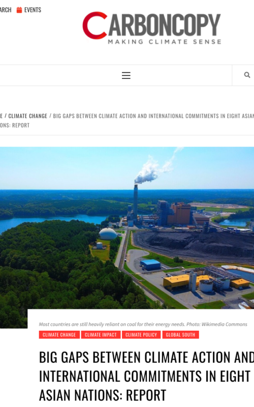 Big gaps between climate action and international commitments in eight Asian nations: report