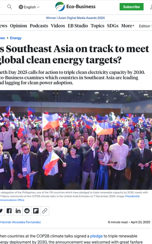 Is Southeast Asia on track to meet global clean energy targets?
