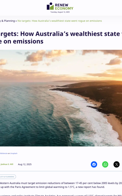 No targets: How Australia’s wealthiest state went rogue on emissions