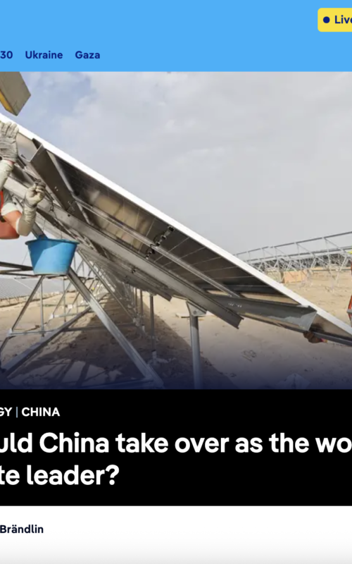 Could China take over as the world's climate leader?