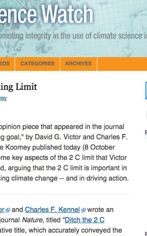 The Case for the 2 C Warming Limit