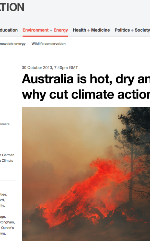 Australia is hot, dry and risky, so why cut climate action?