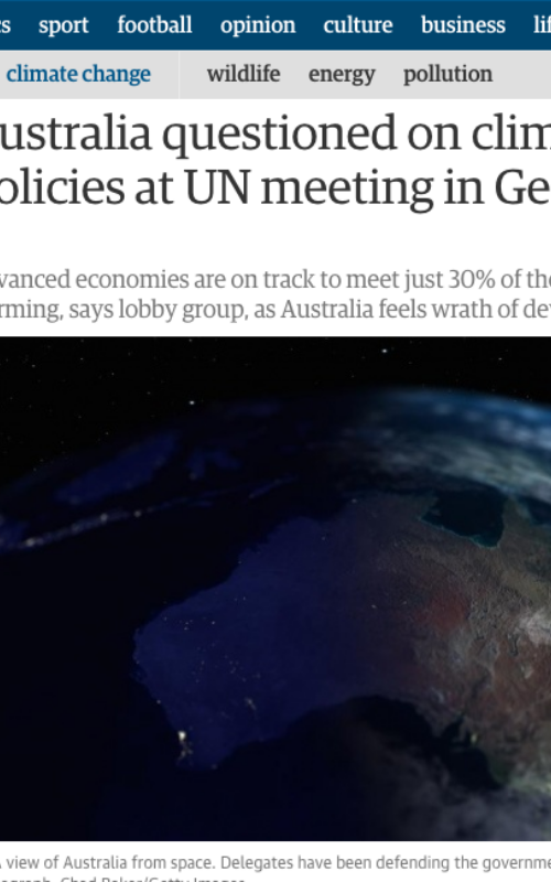 Australia questioned on climate change policies at UN meeting in Germany