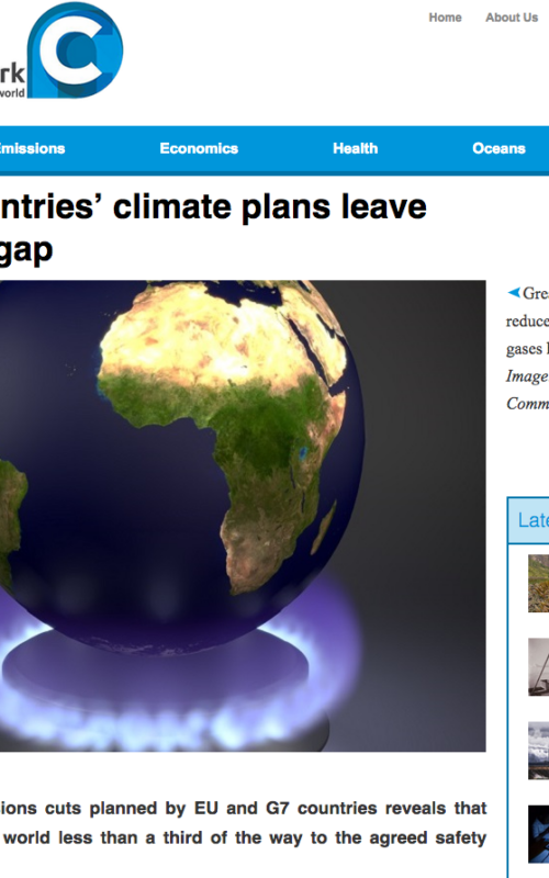 Rich Countries’ Climate Plans Leave Yawning Gap