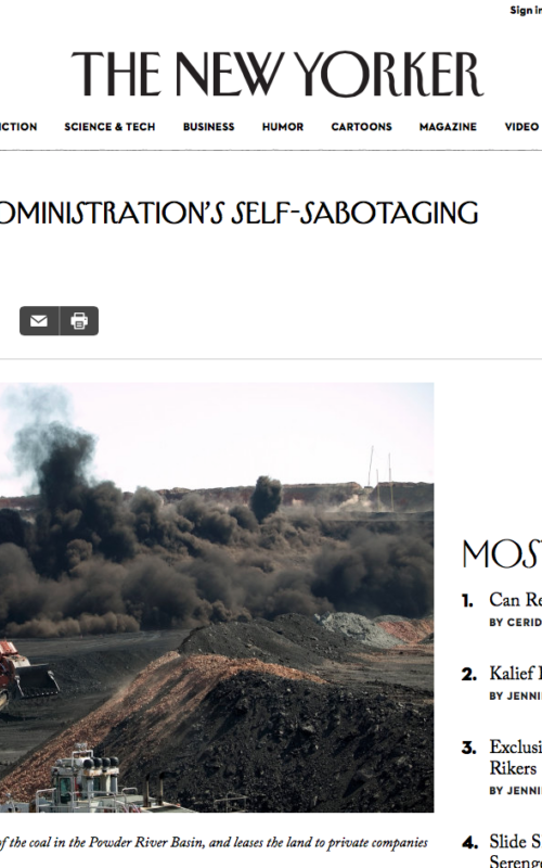 The Obama Administration’s Self-Sabotaging Coal Leases