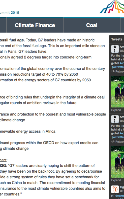 Climate and Coal at the G7 Summit