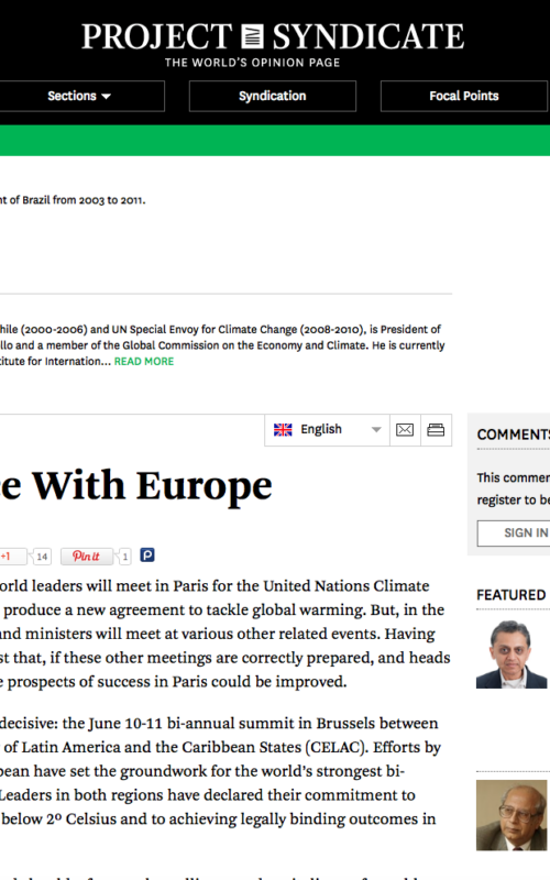 A Green Alliance With Europe
