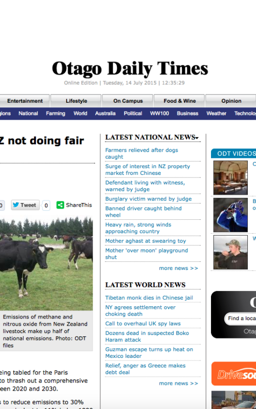 Climate report: NZ not doing fair share