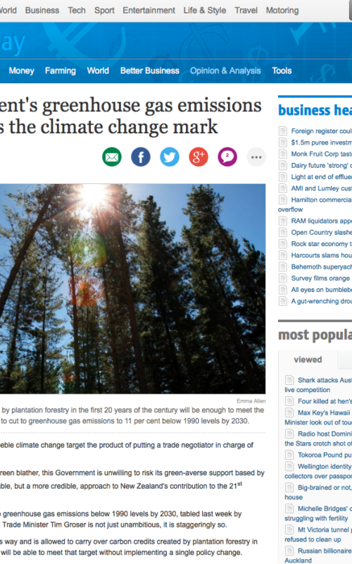 The Goverment's greenhouse gas emissions target misses the climate change mark