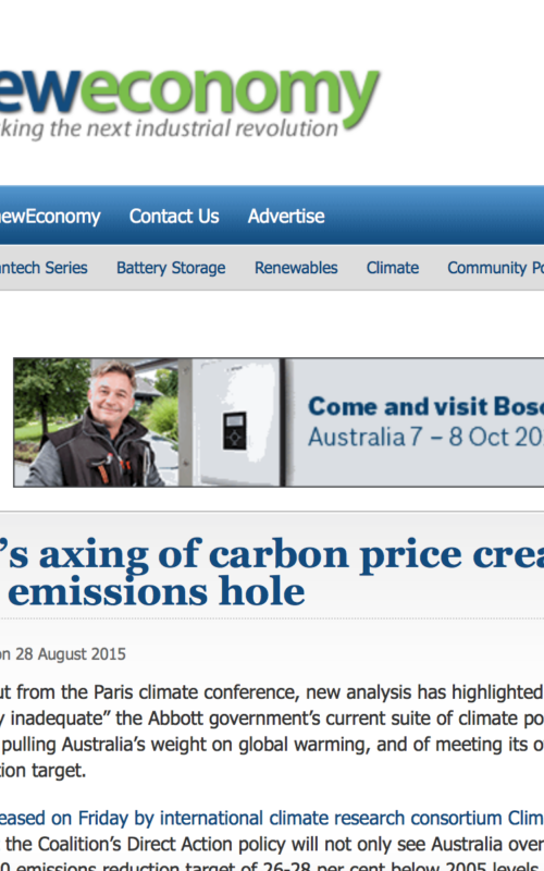 Abbott’s axing of carbon price creates gaping emissions hole