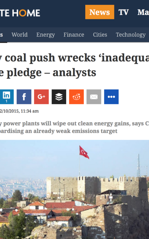 Turkey coal push wrecks ‘inadequate’ climate pledge – analysts