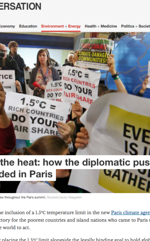 Turning up the heat: how the diplomatic push for 1.5℃ unfolded in Paris