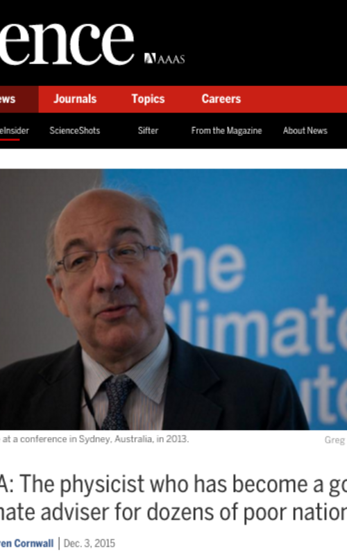 Q&A: The physicist who has become a go-to climate adviser for dozens of poor nations