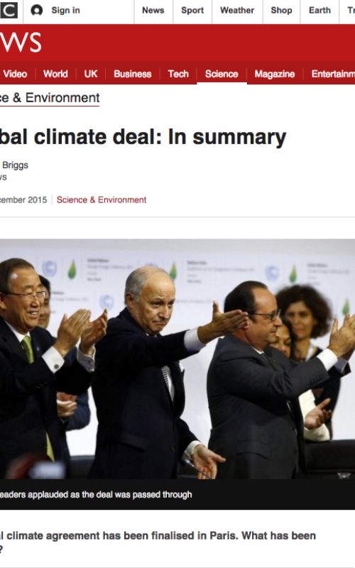 Global climate deal: In summary