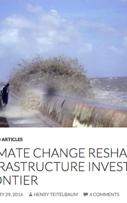 Climate change reshapes infrastructure investing frontier