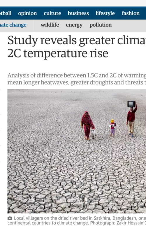 Study reveals greater climate impacts of 2C temperature rise