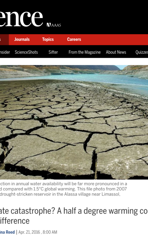 Climate catastrophe? A half a degree warming could make the difference