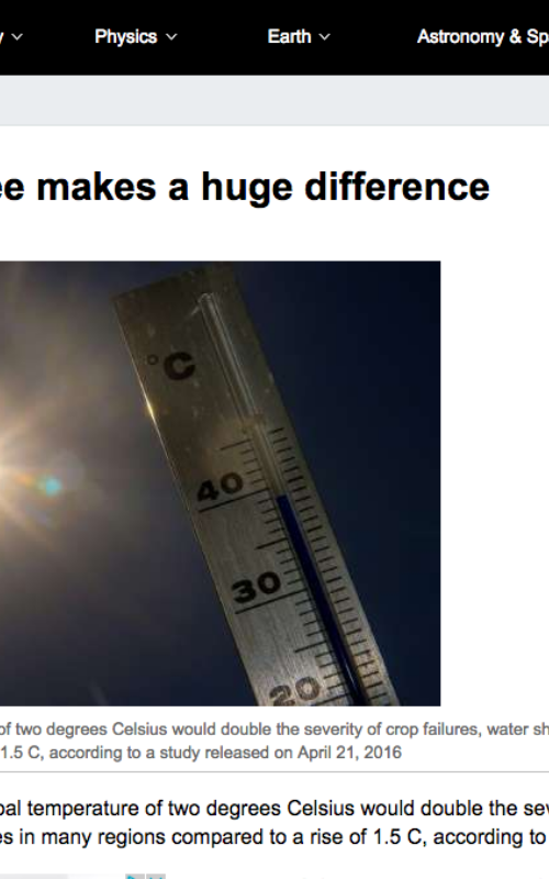 Half-a-degree makes a huge difference