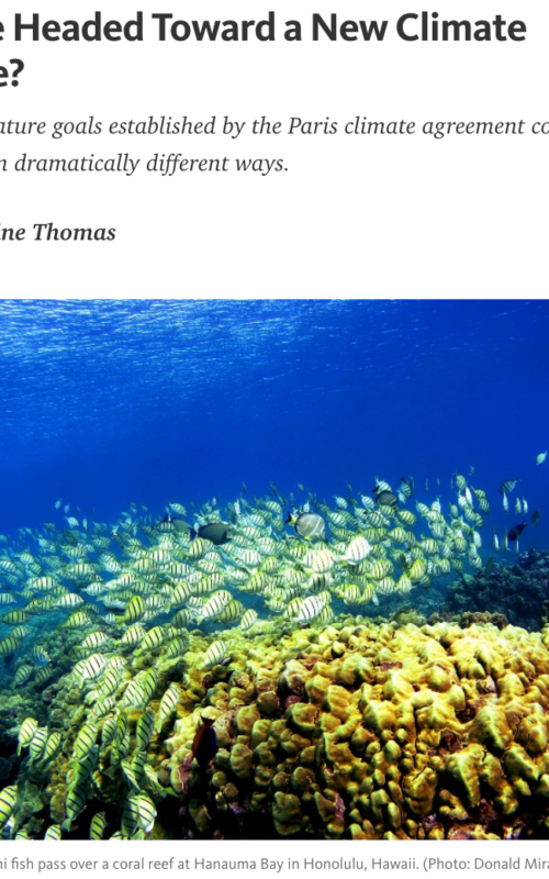 Are We Headed Toward a New Climate Regime?
