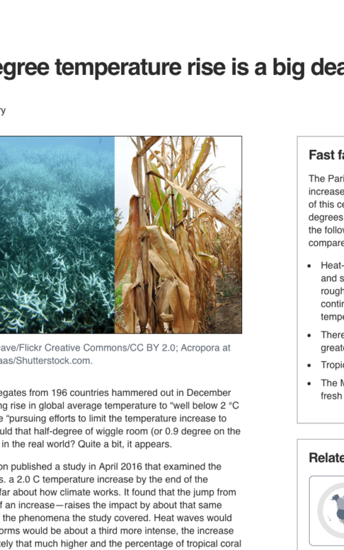 Why a half-degree temperature rise is a big deal