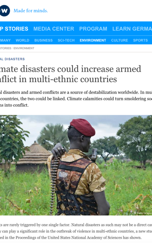 Climate disasters could increase armed conflict in multi-ethnic countries
