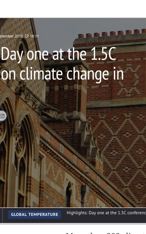 Highlights: Day one at the 1.5C conference on climate change in Oxford