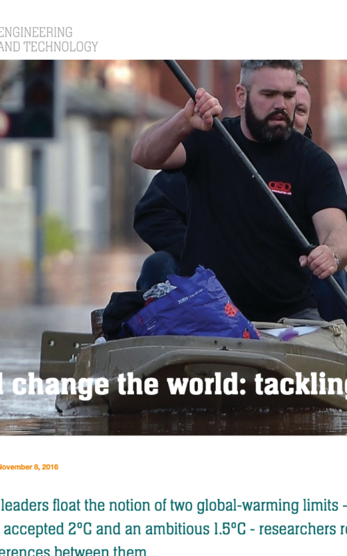 1.5ºC will change the world: tackling climate change