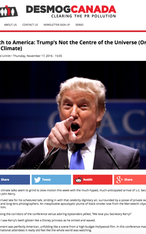 Earth to America: Trump’s Not the Centre of the Universe (Or the Climate)