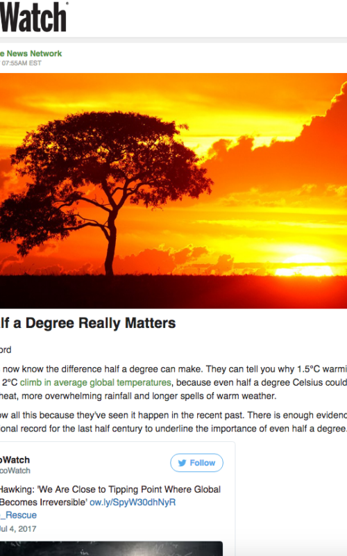 Why Half a Degree Really Matters